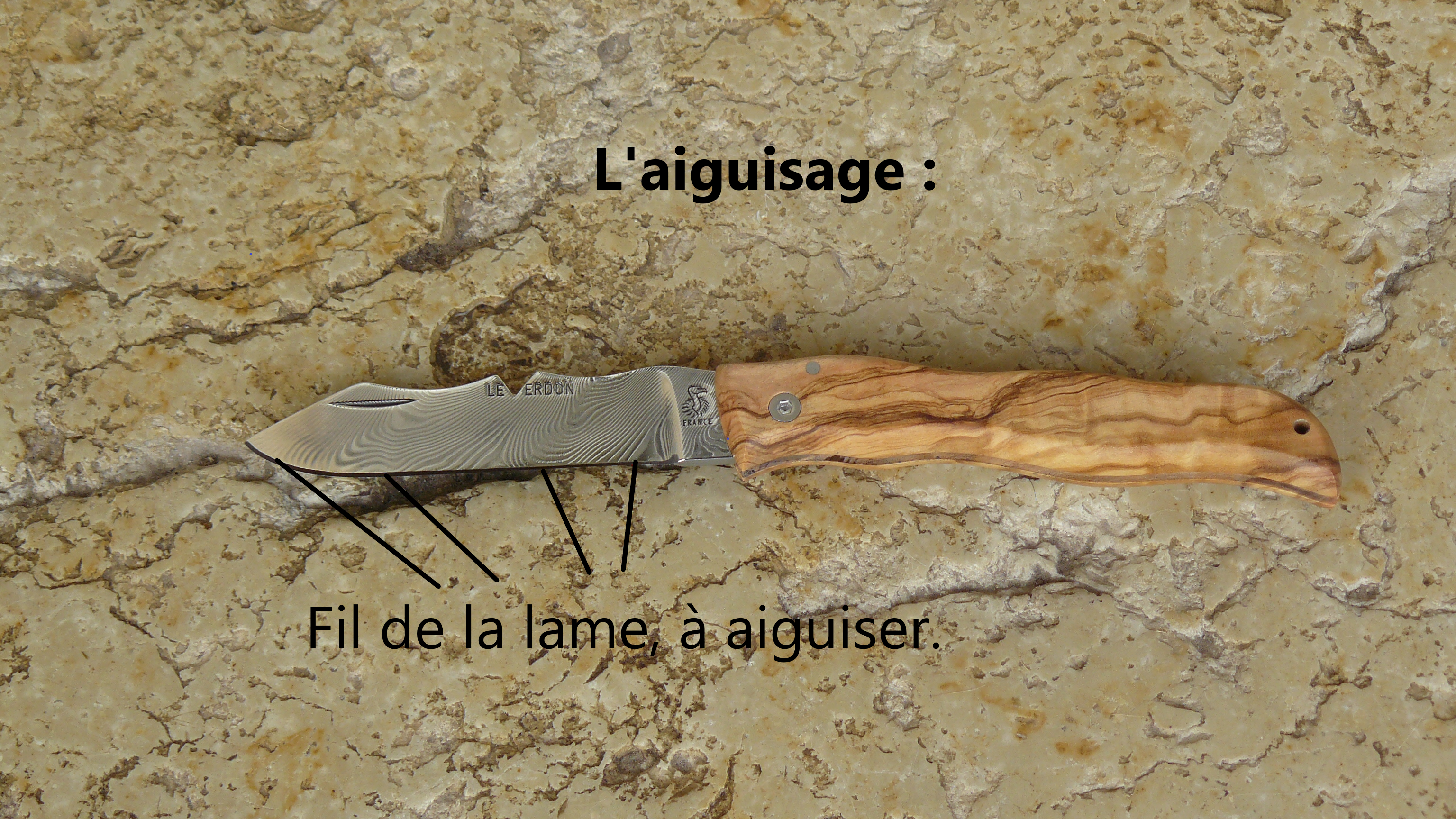 Technique] Aiguiser un couteau à la pierre 