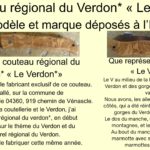 Le couteau régional du Verdon « Le Verdon» Modèle et marque déposés à l’INPI(11) couteau dart